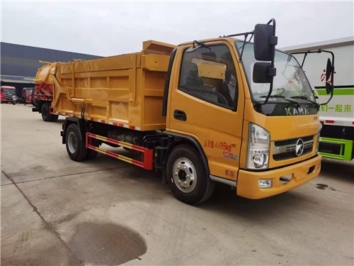 凱馬國六壓縮對(duì)接垃圾車地下室建筑垃圾轉(zhuǎn)運(yùn)專用，整車高度不超過2.2米